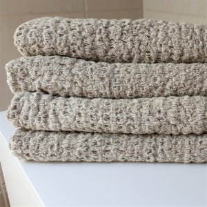 Linen grey bath towel